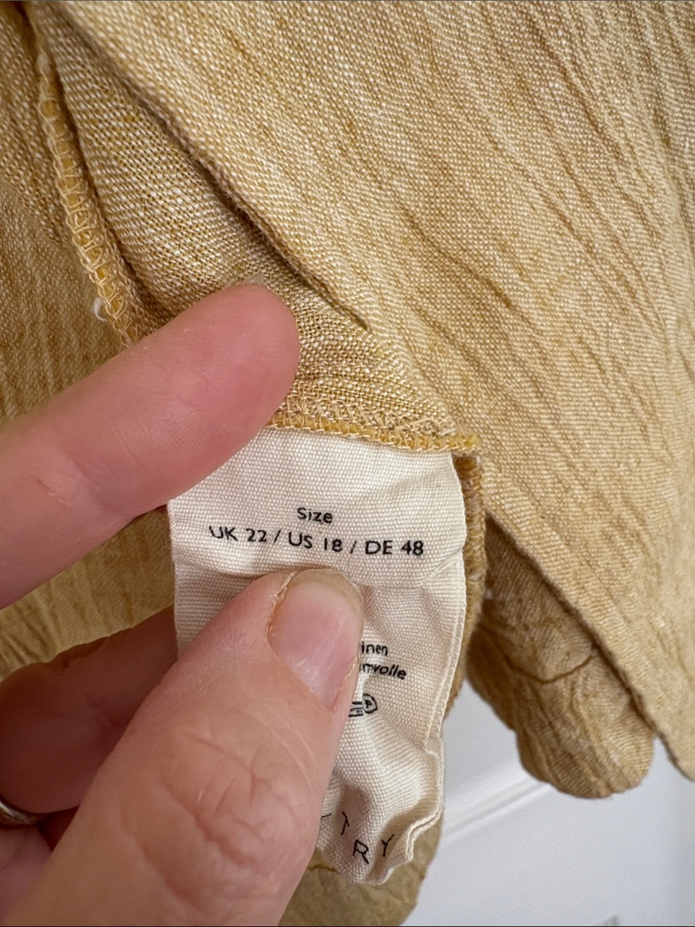 Poetry Linen Cotton Golden Yellow Open Jacket pockets Womens Plus Size 18 NWOT - Picture 3 of 7